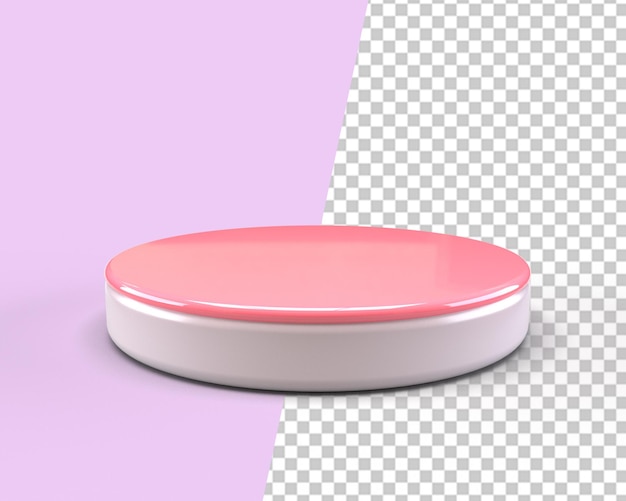 PSD produto de palco rosa poduim 3d