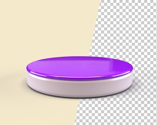 produto de palco roxo poduim 3d