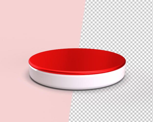 produto pódio vermelho 3d