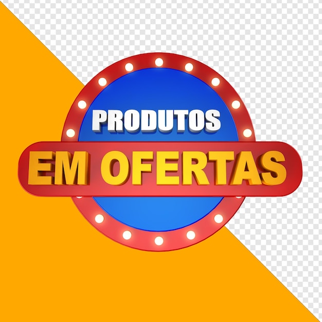 PSD produtos 3d em ofertas