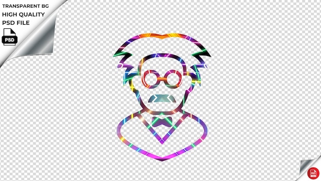 PSD el profesor cyberpunk neon psd transparente