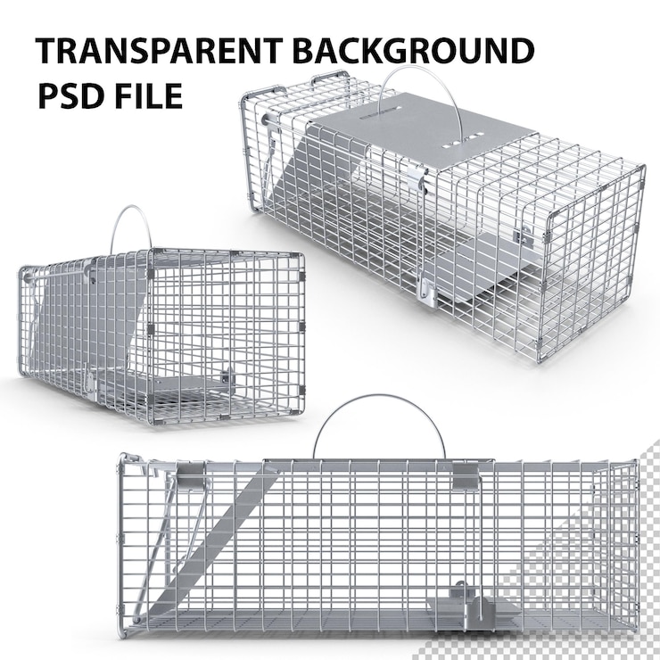 PSD professional animal cage trap one door png