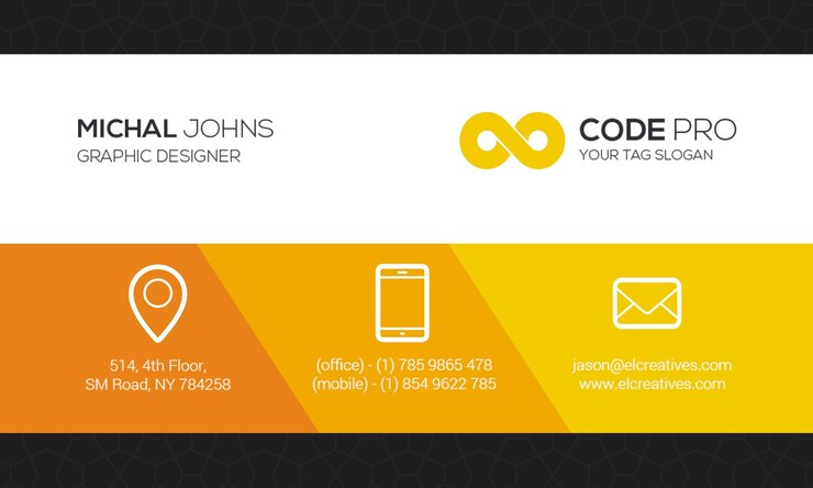 PSD professional business card for michal johns graphic designer