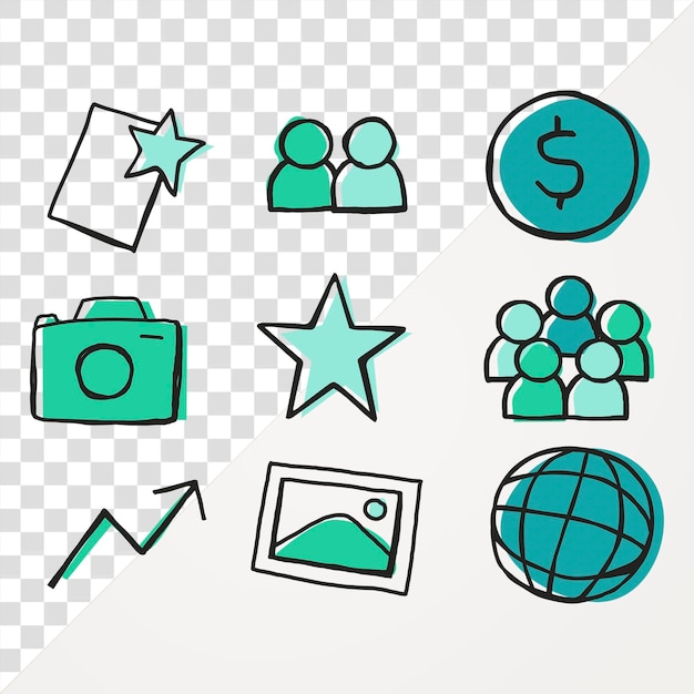 Professional business teamwork png set