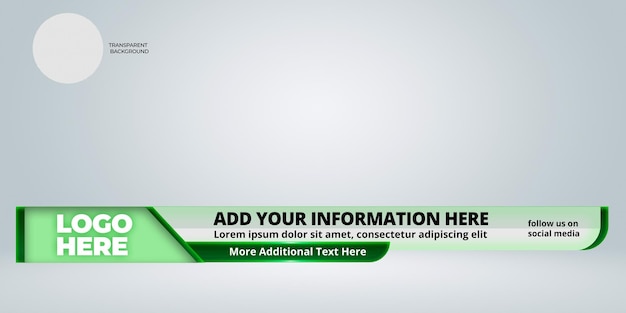 Professional Green Lower Third Template for Information Display