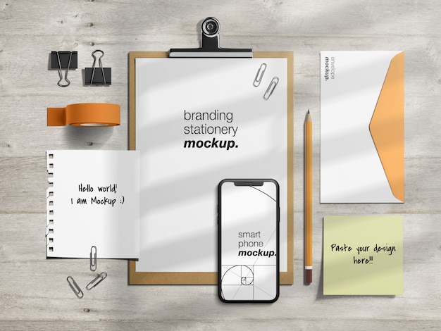 Professionelle Business-Briefpapier-Branding-Identitätsmodellvorlage und Szenenersteller