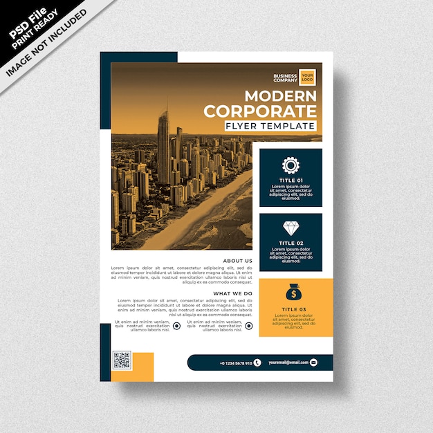 Professionelle moderne corporate flyer vorlage