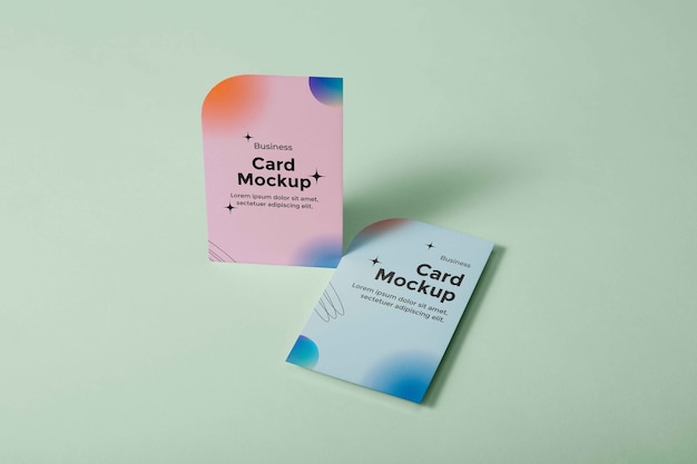 Professionelles abgerundetes Visitenkarten-Mock-up-Design