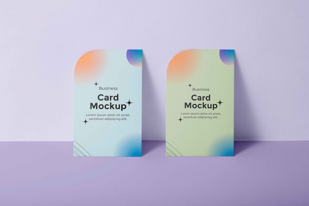 Professionelles abgerundetes Visitenkarten-Mock-up-Design