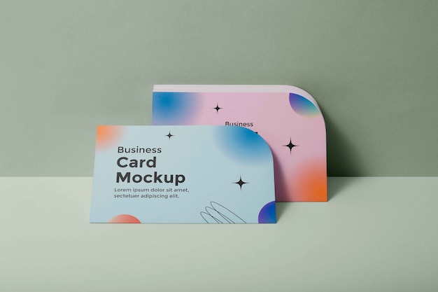 Professionelles abgerundetes Visitenkarten-Mock-up-Design