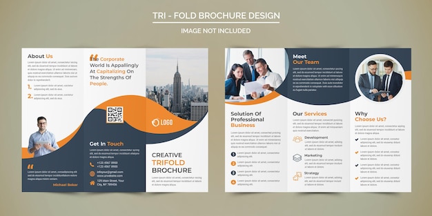 PSD professionelles business-trifold-broschürendesign