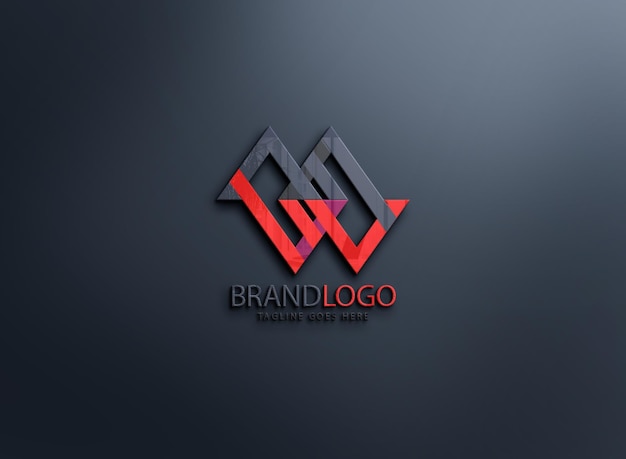professionelles Logo-Mockup-Amp 3D-Logo-Mokup-Design