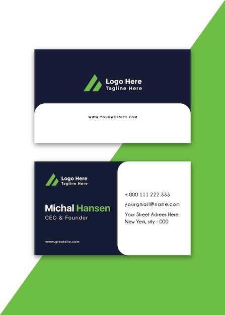 Professionelles modernes Visitenkarten-Design für Unternehmens-PSD