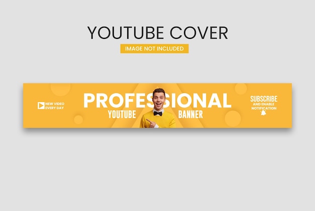 professionelles YouTube-Cover-Banner für soziale Medien Premium-PSD-Vorlage