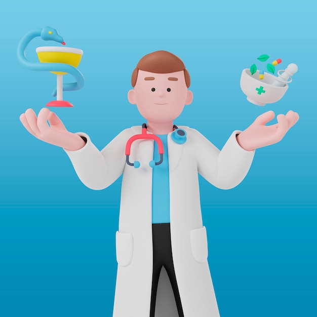 Professionnel de la santé posant avec des médicaments