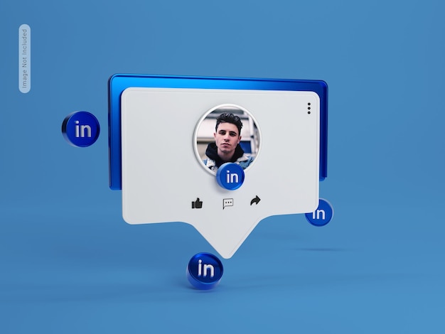 Profil De Bannière Sur Linkedin Rendu 3d