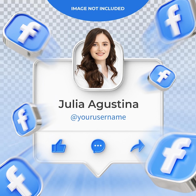 Profil Facebook rendu 3d