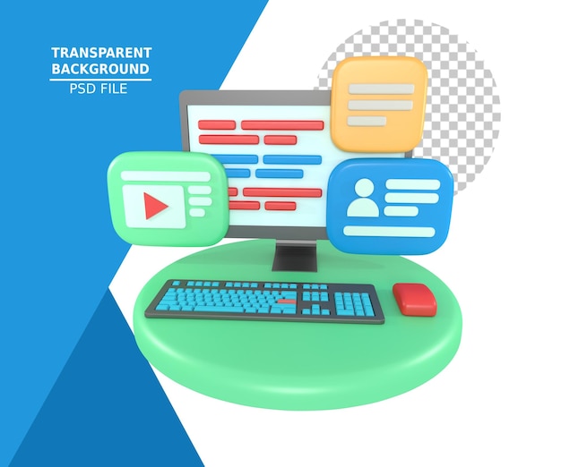 Profile and video display computer coding UI design