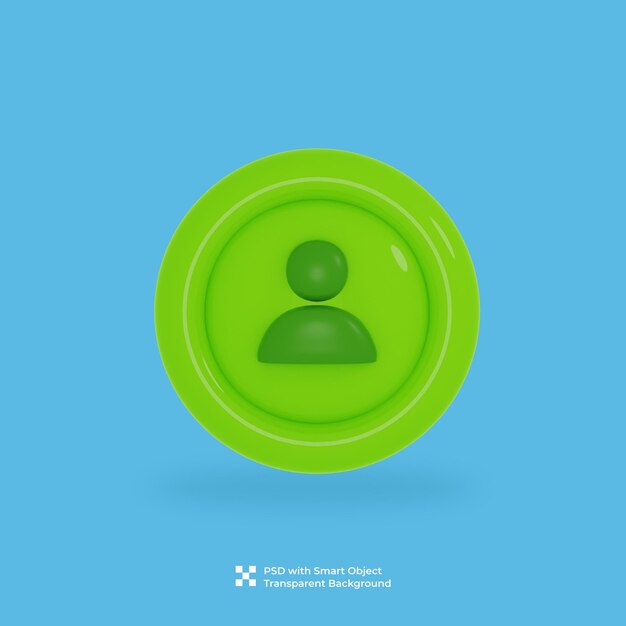 Profile button 3d