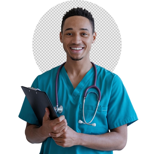 Profissional de saúde confiante Um médico de confiança
