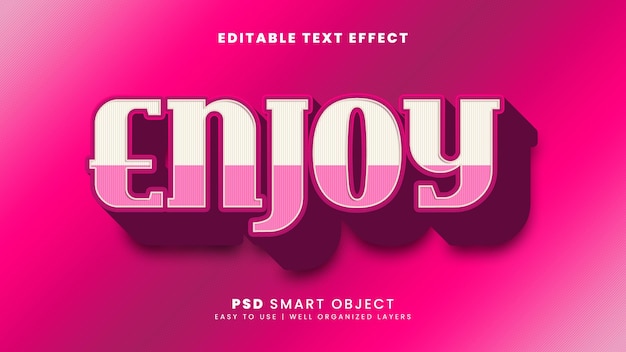 Profitez d'un modèle d'effet de texte modifiable en 3D