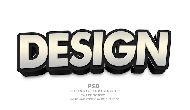 Progettazione 3d PSD Modello Photoshop per effetti di testo modificabili