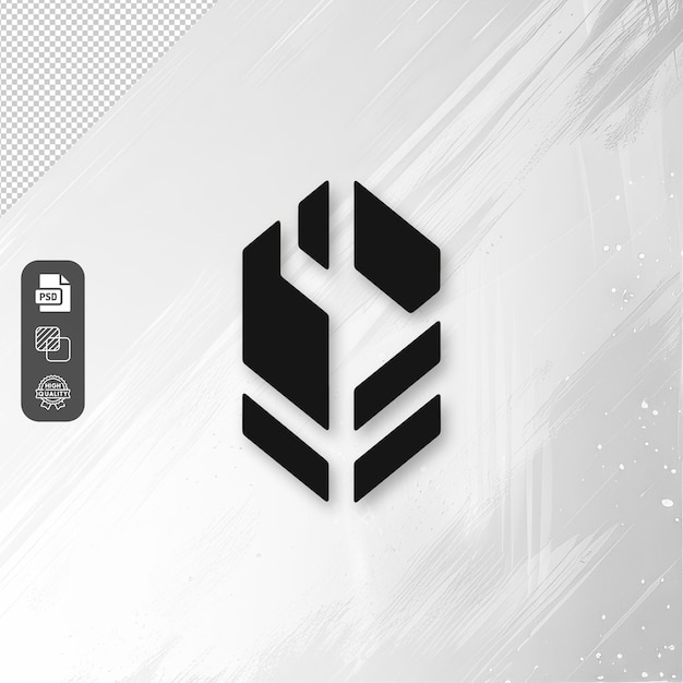 Progettazione del logo geometrico nero