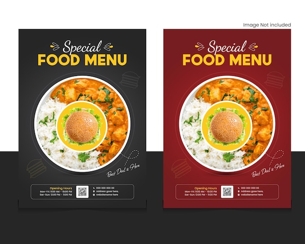 Progettazione del menu alimentare una collezione di modelli di menu A4
