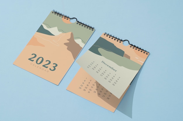 Progettazione del mockup del calendario 2023