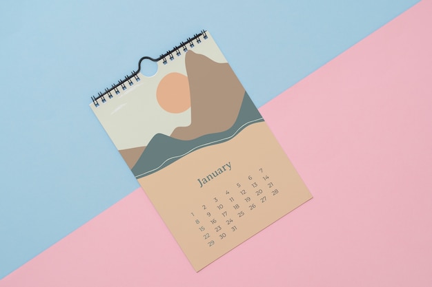 Progettazione del mockup del calendario 2023