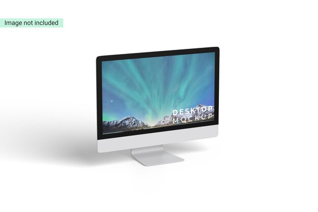 Progettazione del mockup del desktop isolata