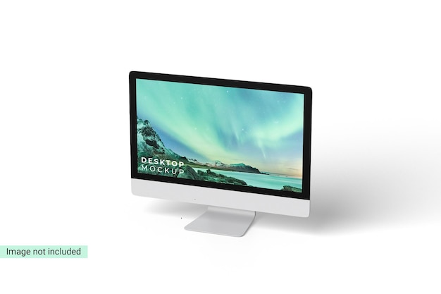 Progettazione del mockup del desktop isolata