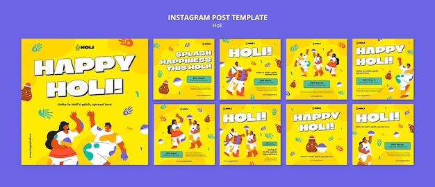 Progettazione del modello del festival Holi