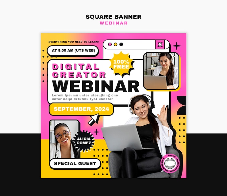 PSD progettazione del modello del webinar