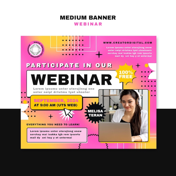 PSD progettazione del modello del webinar