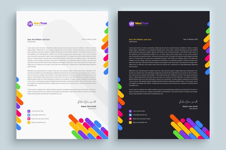PSD progettazione del modello di carta intestata creativa aziendale