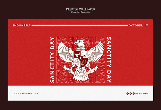 Progettazione del modello di desktop Kesaktian pancasila