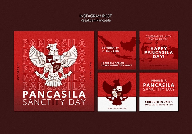 Progettazione del modello di instagram di Kesaktian pancasila