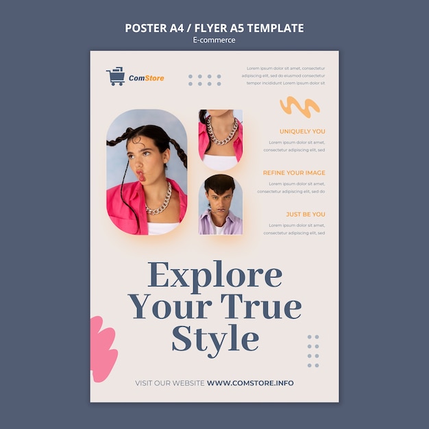 Progettazione del modello di poster di e-commerce