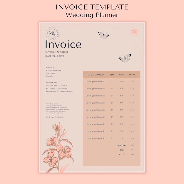 Progettazione del modello di wedding planner