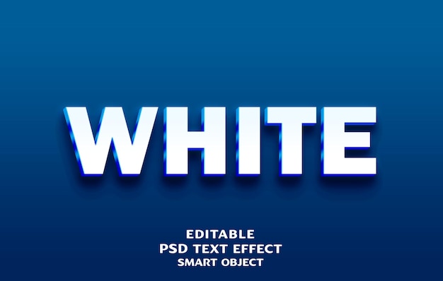 Progettazione dell'effetto di testo bianco 3D