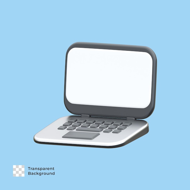 Progettazione dell'illustrazione di rendering 3d del computer portatile
