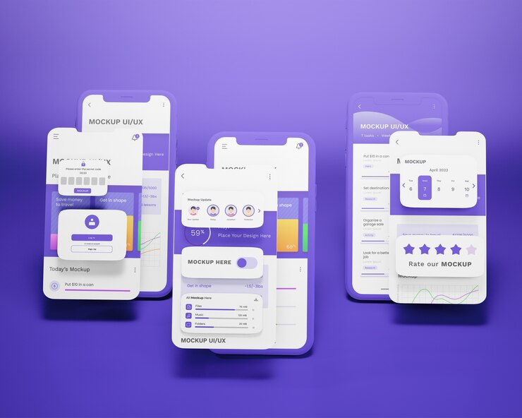 PSD progettazione dell'interfaccia utente e ux per smartphone