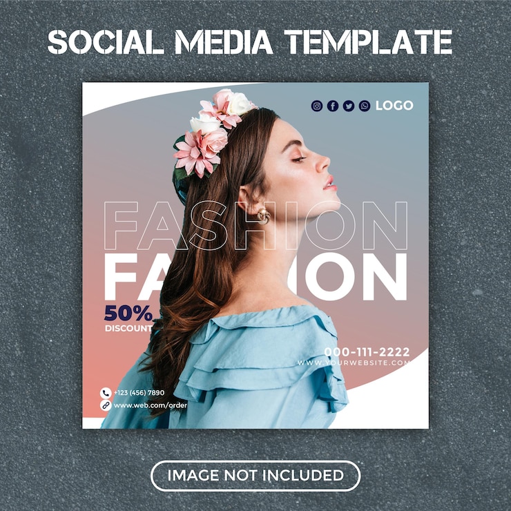 PSD progettazione di banner di vendita e sconto di moda per il modello di progettazione di social media di facebook e instagram