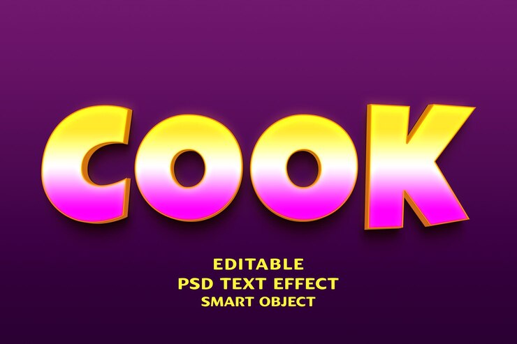 PSD progettazione di effetti di testo 3d