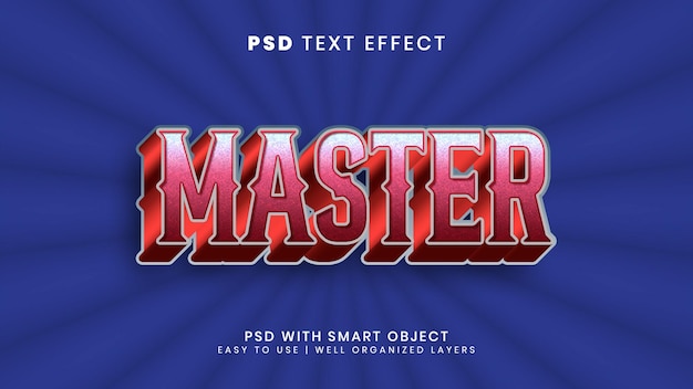 Progettazione di effetti di testo PSD 3D
