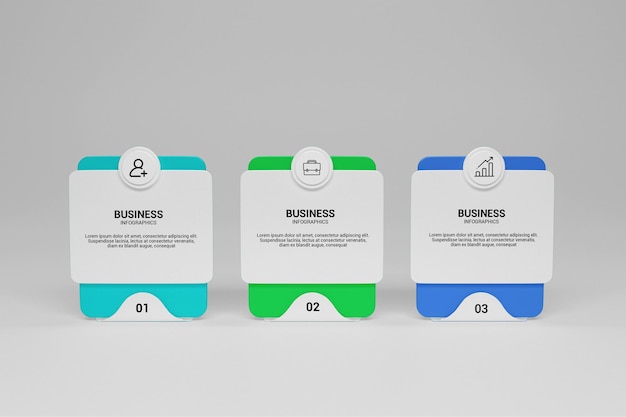 Progettazione di infografica aziendale 3D