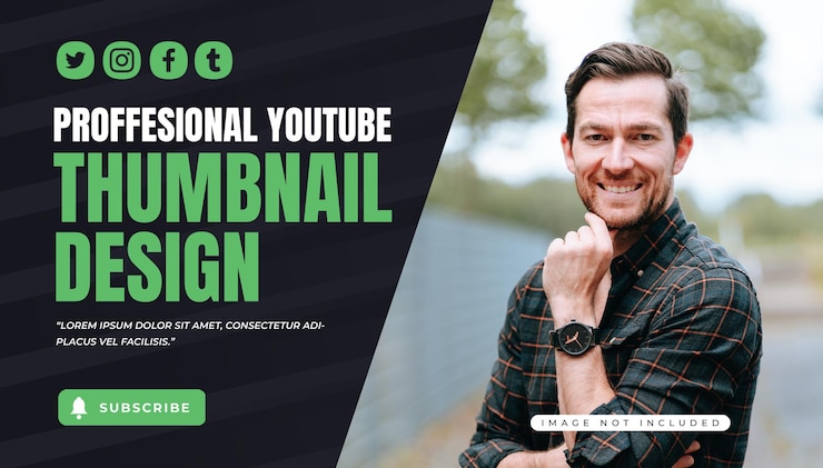 PSD progettazione di miniature aziendali di youtube