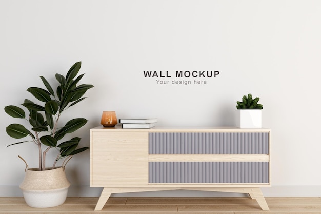 Progettazione di mockup a parete nel rendering 3d