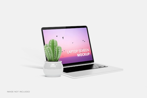 Progettazione di mockup dello schermo del computer portatile isolato